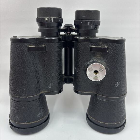 Vintage Scope Binoculars Model #3807 10x50 Amber Coated Optics With Leather Case - Picture 3 of 6